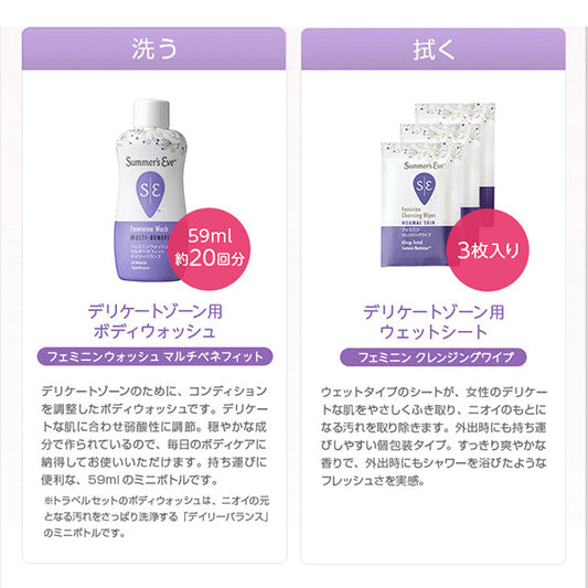 Summer's Eve Travel Set, 59ml (Floral Soap)