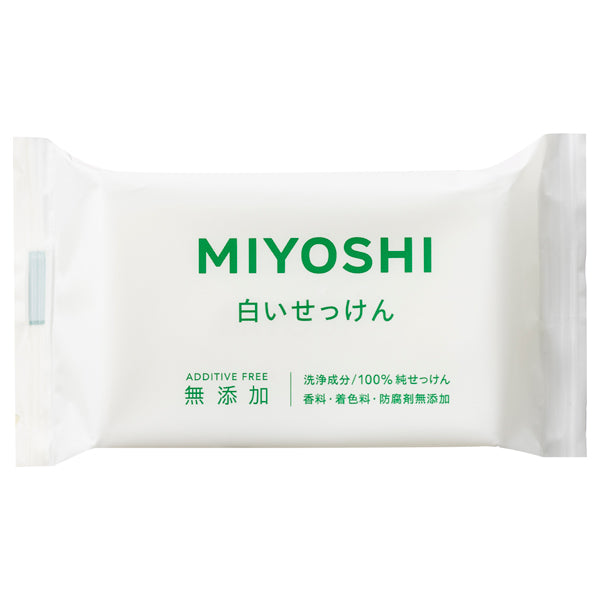 MIYOSHI Additive-Free White Soap, 108g