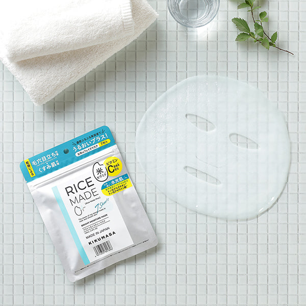 Kikumasamune RiceMade+ Bright Moisture Mask, 7 sheets