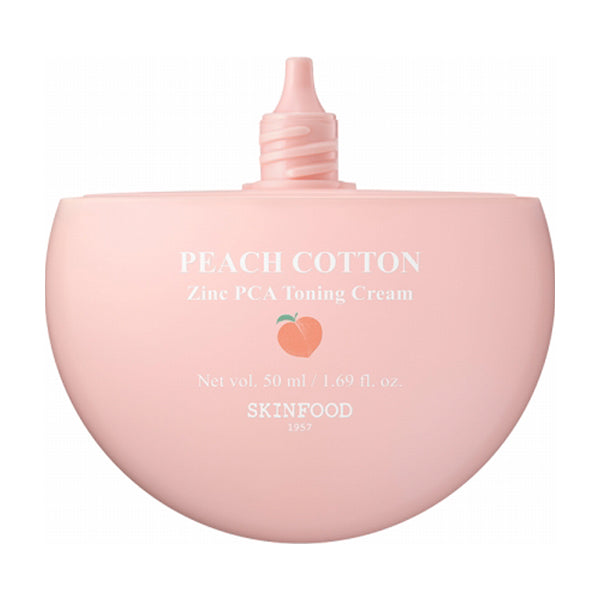 SKINFOOD Peach Cotton Zinc PCA Toning Cream, 50ml (Peach)