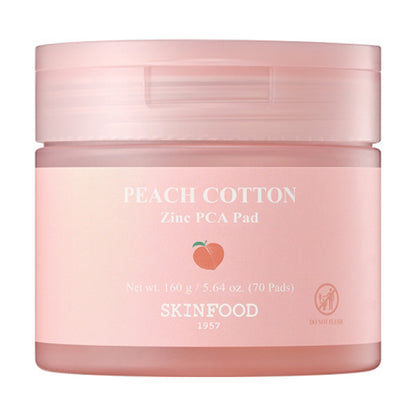 SKINFOOD Peach Cotton Zinc PCA Pad, 160g (Peach)