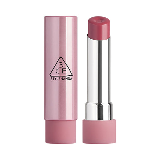 3CE Glazy Lip Glow, Pink Tube, 3.2g