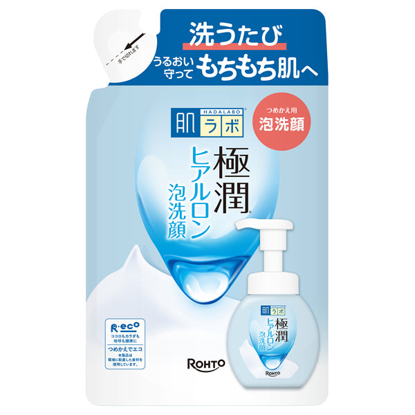Hada Labo Gokujyun Hyaluronic Foaming Cleanser Refill, 140ml