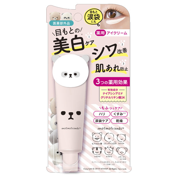 Meishoku Mofumofulens Medicated Whitening Eye Cream, 30g
