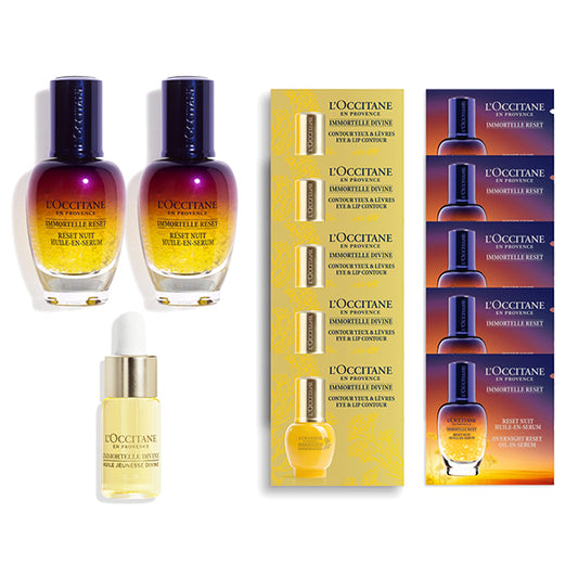 L'Occitane Immortelle Overnight Reset Serum (2 Piece Set)