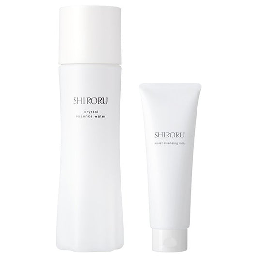 SHIRORU Crystal Essence Water & Mini Cleansing Milk Set, 100ml + 30g