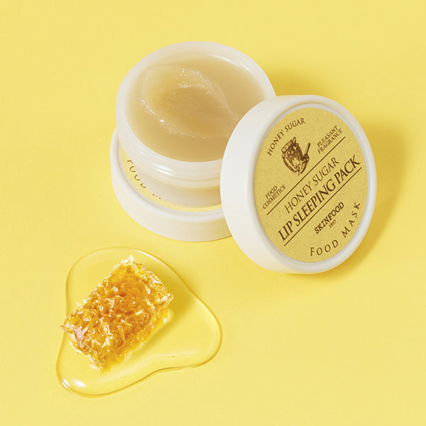 SKINFOOD Honey Sugar Lip Sleeping Pack (Honey Sugar), 21ml (Honey Sugar)