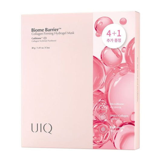 UIQ Biome Barrier Collagen Firming Hydrogel Mask, 5 Sheets