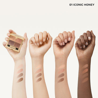 Burberry Eye Quad, 01 ICONIC HONEY, 4.7g, Silky finish