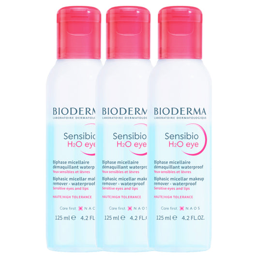 BIODERMA Sensibio H2O Eye 3-Bottle Set, 125mlx3