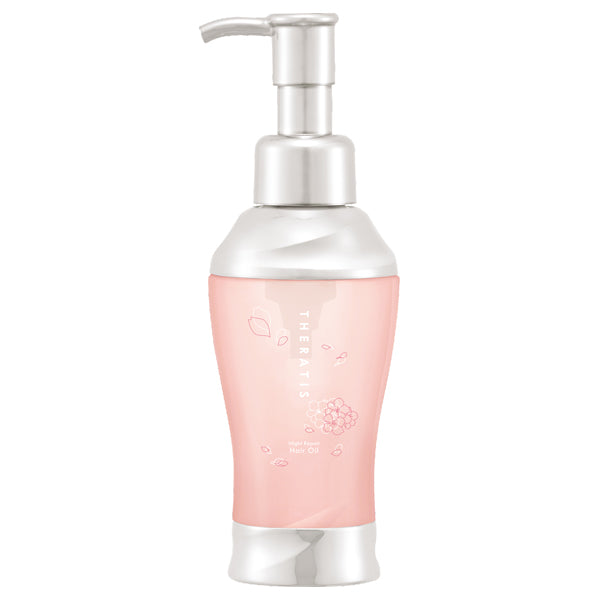 Theratis Night Repair Hair Oil Sakura, 100ml (Night Cherry Blossom Peach Tea Scent)