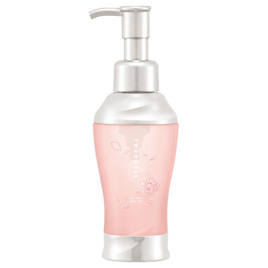 Theratis Night Repair Hair Oil Sakura, 100ml (Night Cherry Blossom Peach Tea Scent)