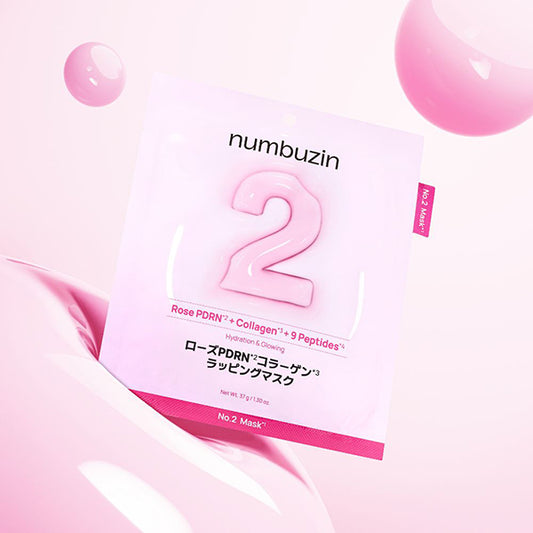 Numbuzin No.2 Rose PDRN Collagen Wrapping Mask, 4 sheets