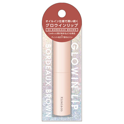 Kirei＆co. Glow-in Lip (03 Bordeaux Brown), 1 unit