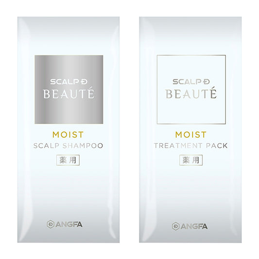 ANGFA Scalp D Beaute Medicated Scalp Shampoo & Treatment Moist Pair Pouch, 10ml x 2