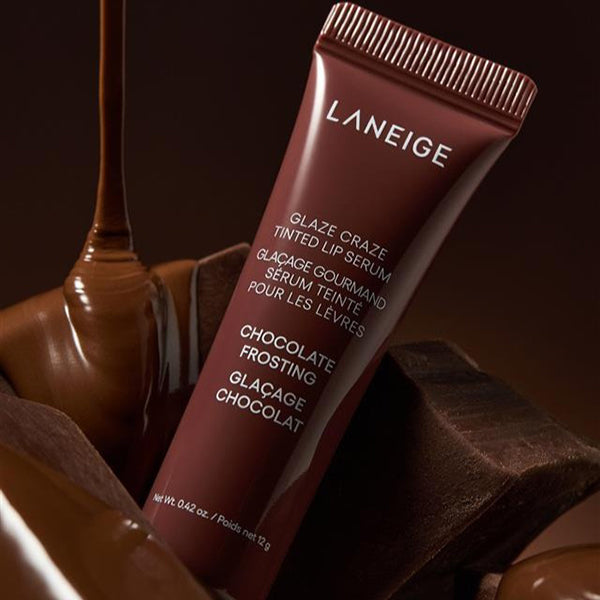LANEIGE Glaze Tint Lip Serum, Chocolate Frosting, 12g
