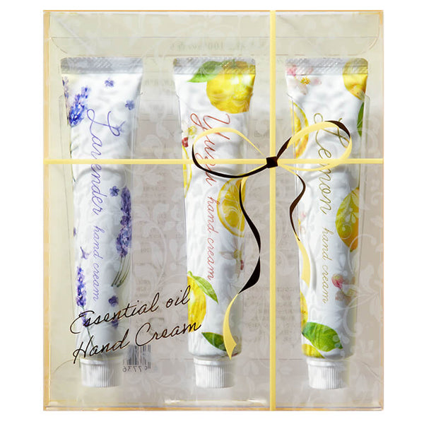 Daily Aroma Essential Oil Hand Cream Set A, 20g x 3 (Lavender, Yuzu, Lemon)