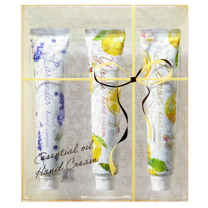 Daily Aroma Essential Oil Hand Cream Set A, 20g x 3 (Lavender, Yuzu, Lemon)