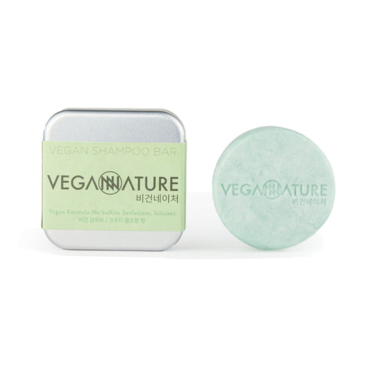 VEGAN NATURE Vegan Shampoo Bar with Aluminum Case, 100g