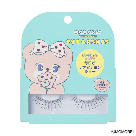 Momorei Cosmetics Eyelashes, 02 Pinko Eye, 1 pair