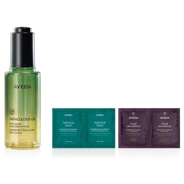 AVEDA Concentrate Shine Oil Set, 50ml, 10ml×2, 10ml×2
