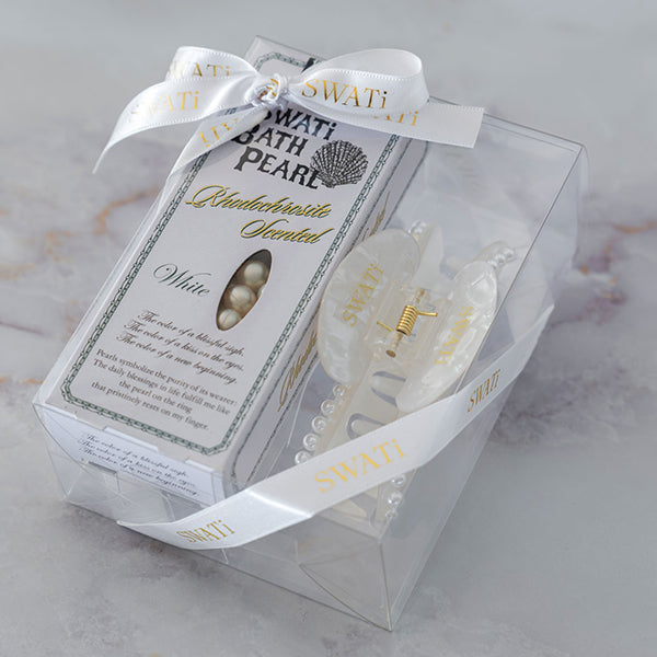 SWATi Bath Pearl & Hair Accessory (White), 1 Set