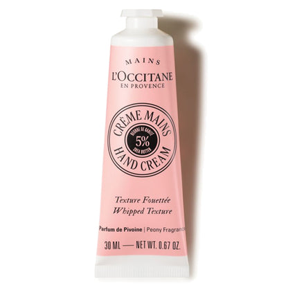 L'Occitane Qualité Confort Snow Shea Hand Cream (Peony), 30ml