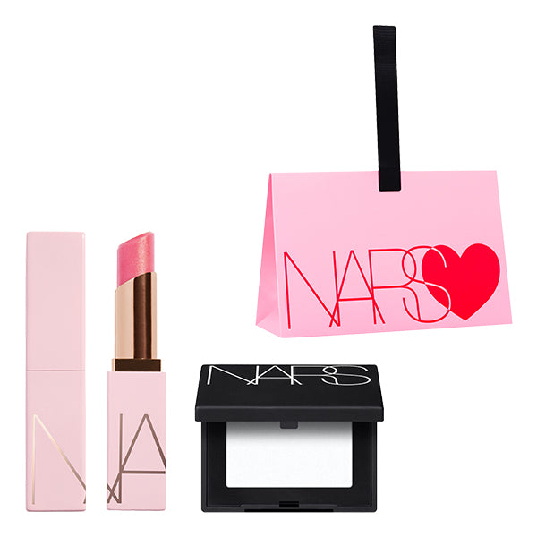 NARS Limited Edition Setting Powder Mini & Lip Balm N Kit (777 Orgasm), 3g, 3g, 1 Sheet