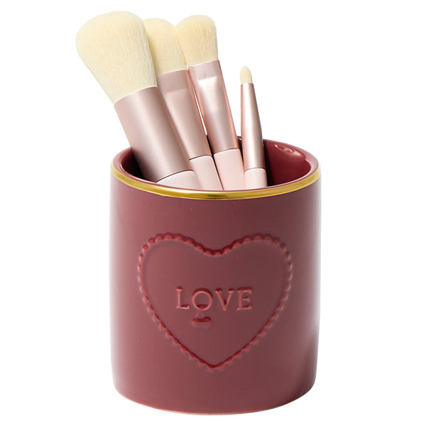 SNIDEL BEAUTY Brush Set, 4 Brushes + Pouch