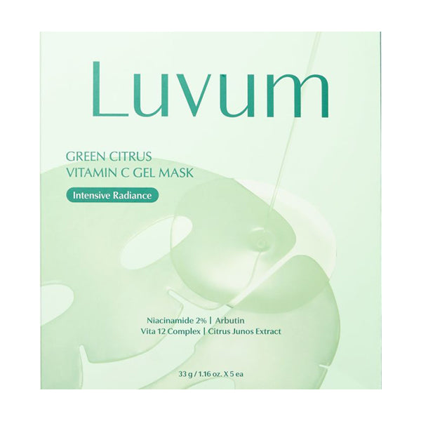 LUVUM Green Citrus Vitamin C Gel Mask, 5 Pack