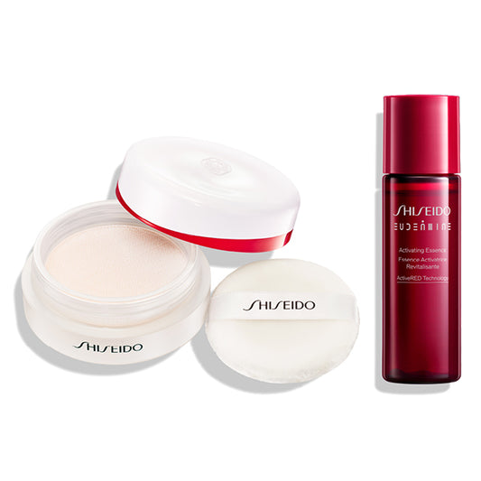SHISEIDO Base Makeup Kit (Essence Skin Setting Powder 02 Smoothing Matte), 02 Smoothing Matte, 7g, 30ml