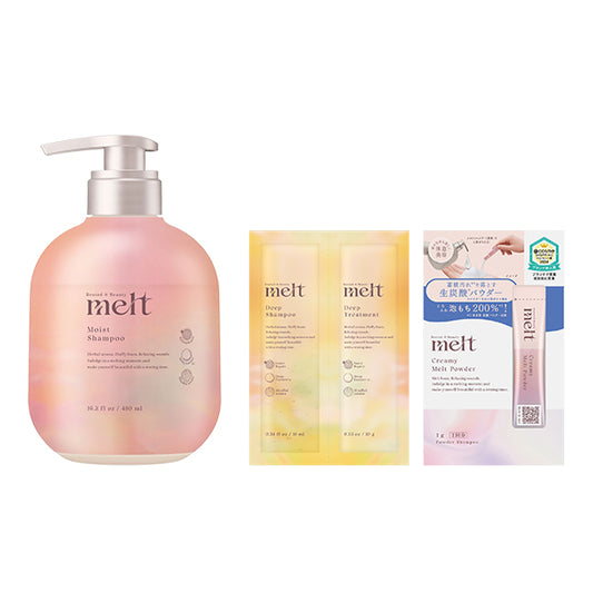 melt Moist Shampoo Set (Geranium & Muguet), 480ml