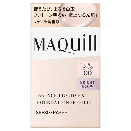 MAQuillAGE Essence Liquid EX Bright Glow SPF30 PA+++ Refill (Milky Pink 00), 24ml
