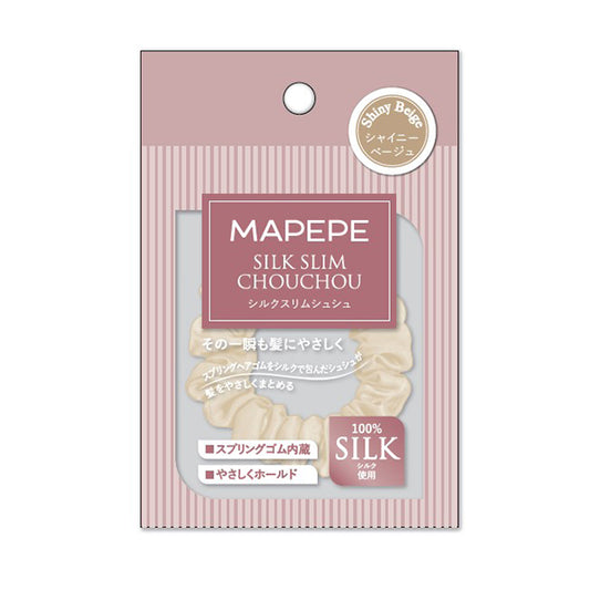 maPEPE Silk Slim Scrunchie (Shiny Beige), 7g