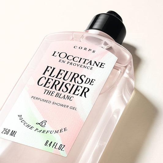 L’Occitane White Tea & Cherry Blossom Shower Gel, 250ml
