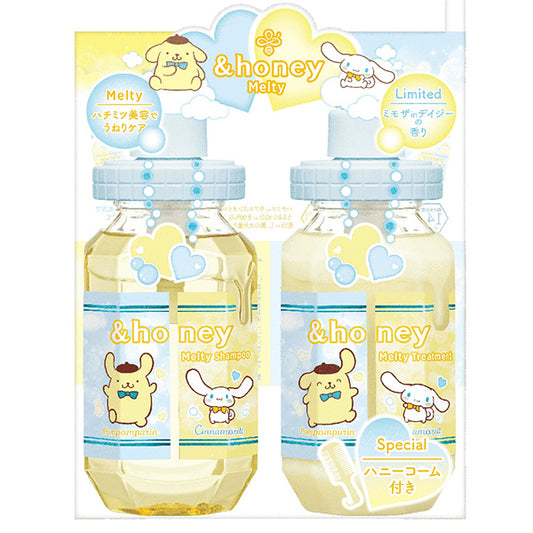 &honey Melty Moist Repair SP & TR Limited Pair Set Cinnamoroll & Pompompurin (Mimosa in Daisy), 440ml/445g