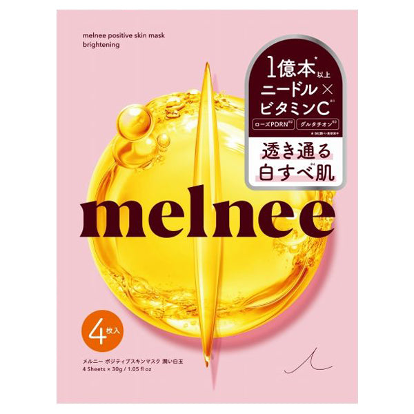 melnee Positive Skin Mask (Radiance), 4 Pack
