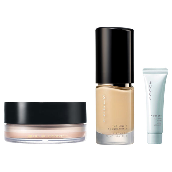 SUQQU The Liquid Foundation e 110 & Sheer Loose Powder e Kit, 1 Set