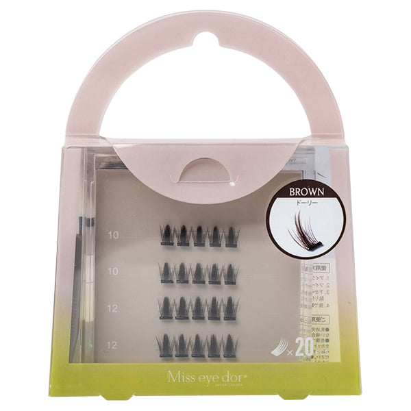 Miss eye dor 1-Second Eyelash Extensions Dolly (Brown), 20 Count