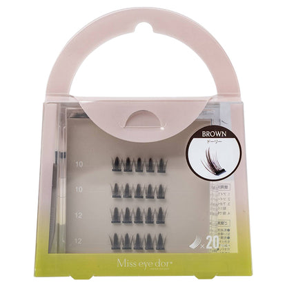 Miss eye dor 1-Second Eyelash Extensions Dolly (Brown), 20 Count