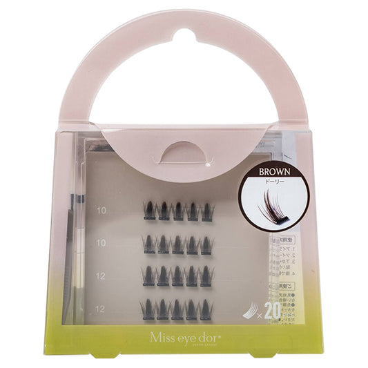 Miss eye dor 1-Second Eyelash Extensions Dolly (Brown), 20 Count
