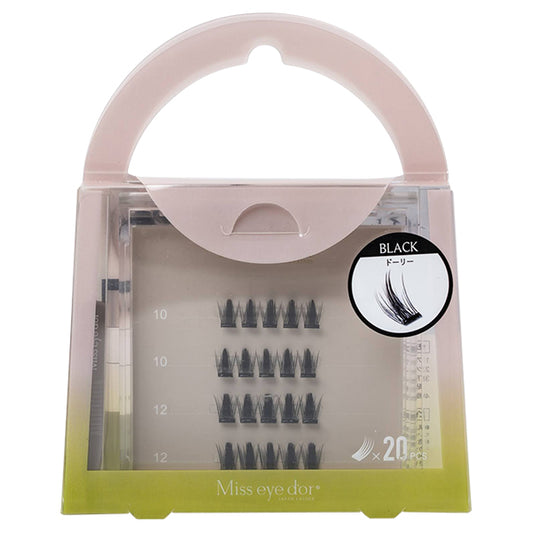 Miss eye dor 1-Second Eyelash Extensions Dolly (Black), 20 Count