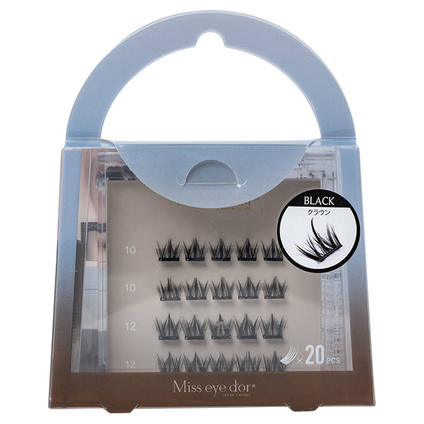 Miss eye dor 1-Second Eyelash Extensions Crown (Black), 20 Count