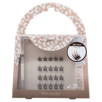 Miss eye dor 1-Second Eyelash Extensions Natural (Brown), 20 Count