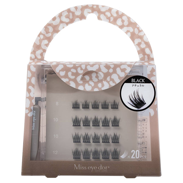 Miss eye dor 1-Second Eyelash Extensions Natural (Black), 20 Count