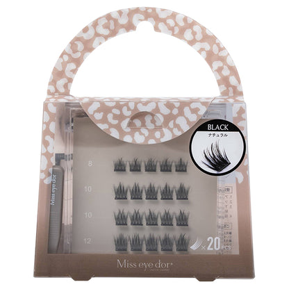 Miss eye dor 1-Second Eyelash Extensions Natural (Black), 20 Count