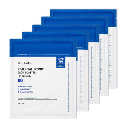 WELLAGE HA PDR Gel Sheet Mask, 38g x 5 Sheets