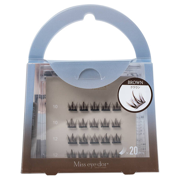 Miss eye dor 1-Second Eyelash Extensions Crown (Brown), 20 Count