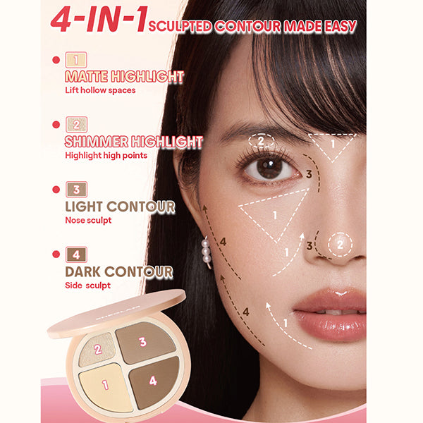 SHEGLAM Hyper Sclut Highlight & Contour Palette (Warm), 10g