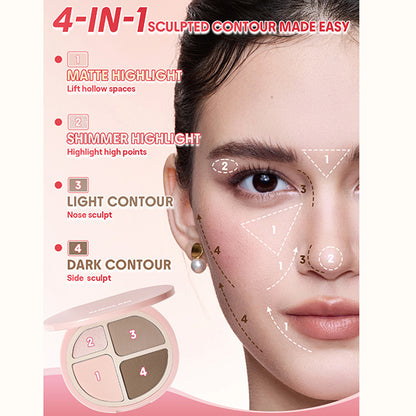 SHEGLAM Hyper Sclut Highlight & Contour Palette (Cool), 10g